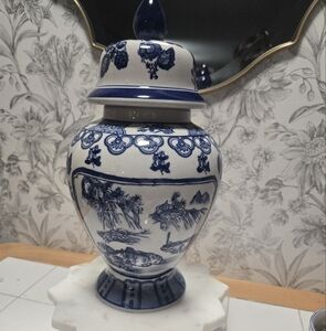 Blue and White Ceramic Vase
